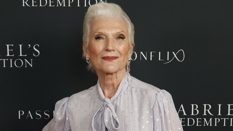 Maye Musk wearing white