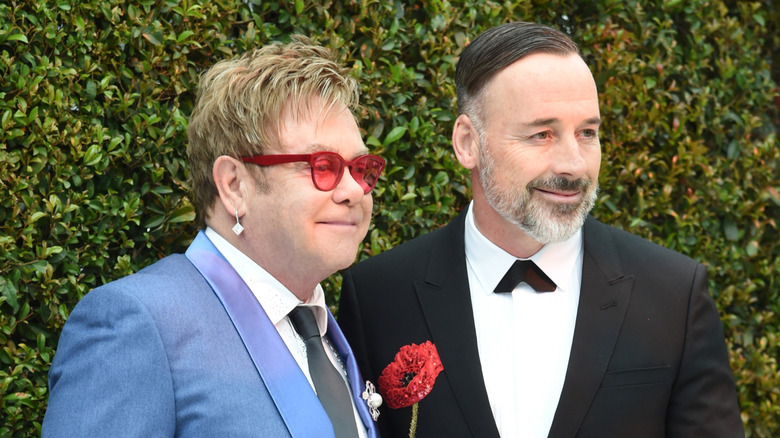 Elton John and David Furnish tuxedos