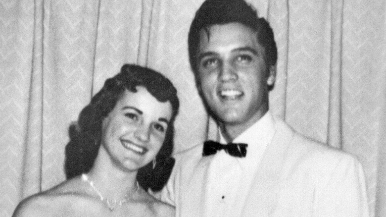 Dixie Locke and Elvis Presley posing