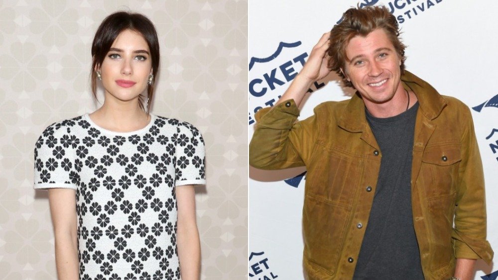 Split image of Emma Roberts and Garrett Hedlund