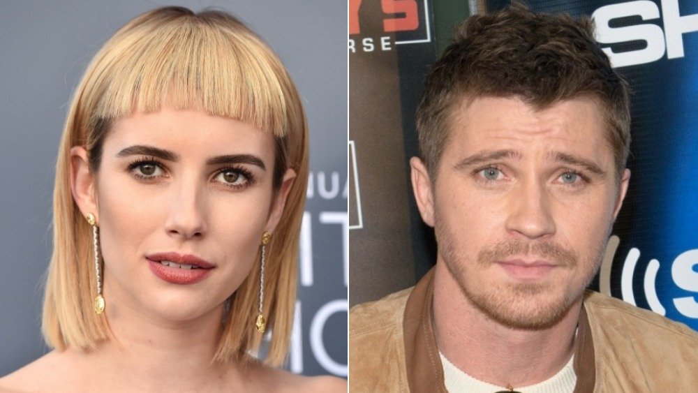 Split image of Emma Roberts and Garrett Hedlund
