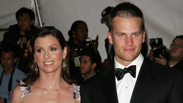 Bridget Moynahan and Tom Brady posing