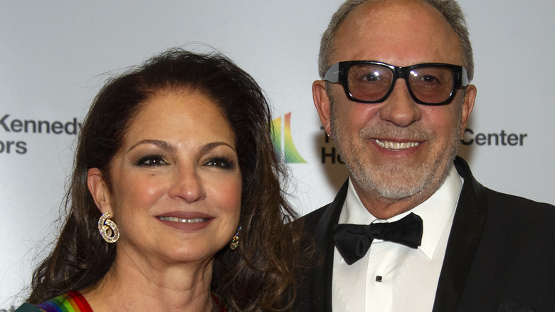 Gloria and Emilio Estefan, both smiling