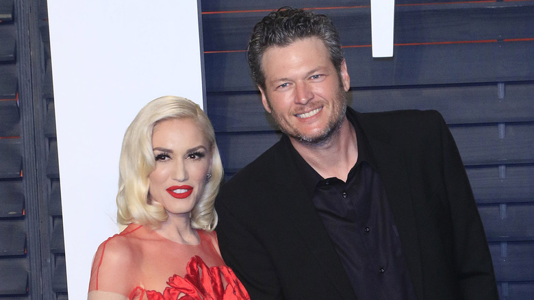 Gwen Stefani and Blake Shelton on the red carpet