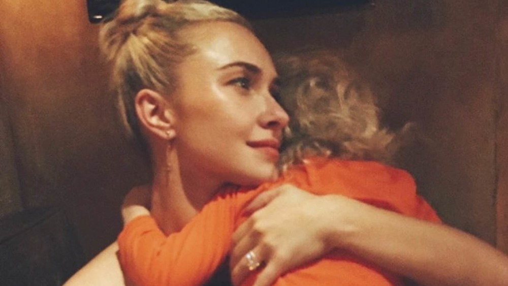 Hayden Panettiere holding daughter Kaya