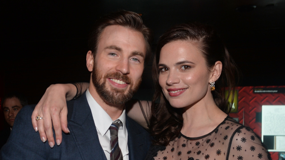 Hayley Atwell Chris Evans Captain America after party