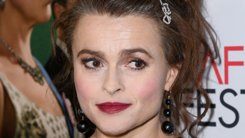 Helena Bonham Carter staring to the side