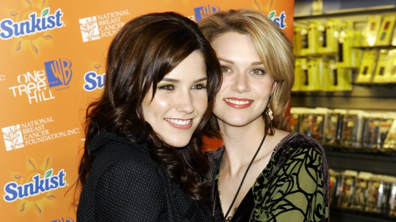 Hilarie Burton and Sophia bush at a CD signing