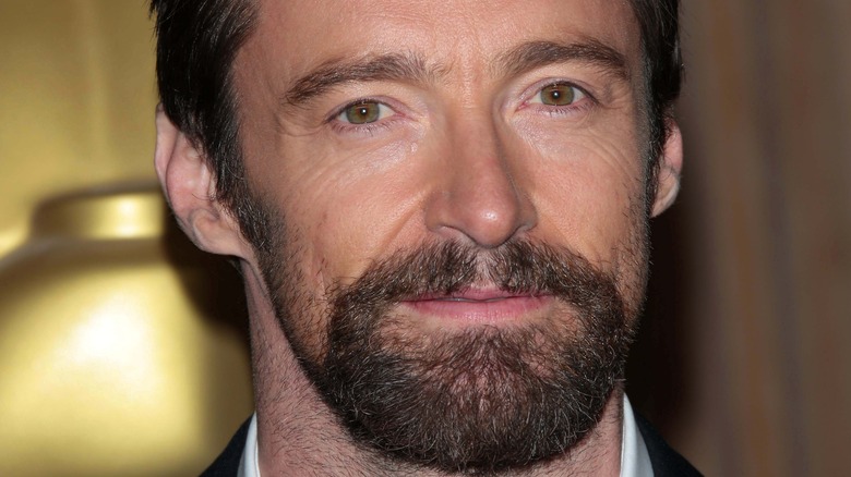 Hugh Jackman with a neutral expression