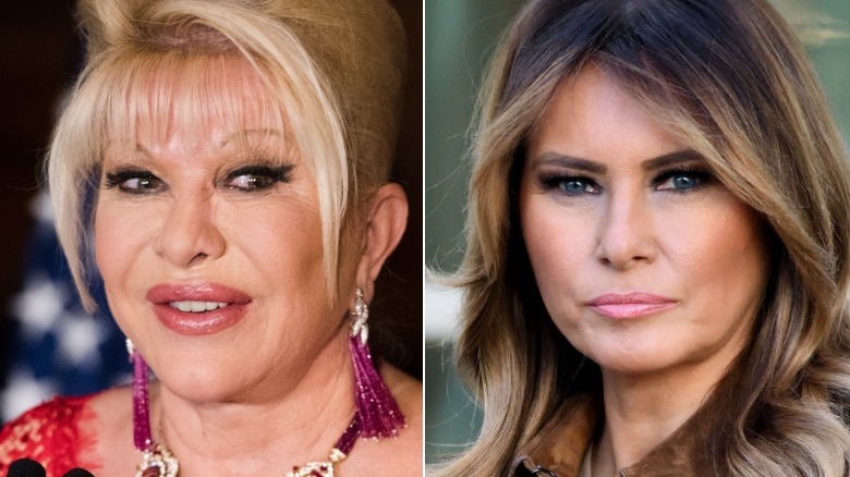 Ivana and Melania Trump split image
