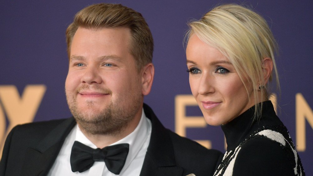 James Corden and Julia Carey