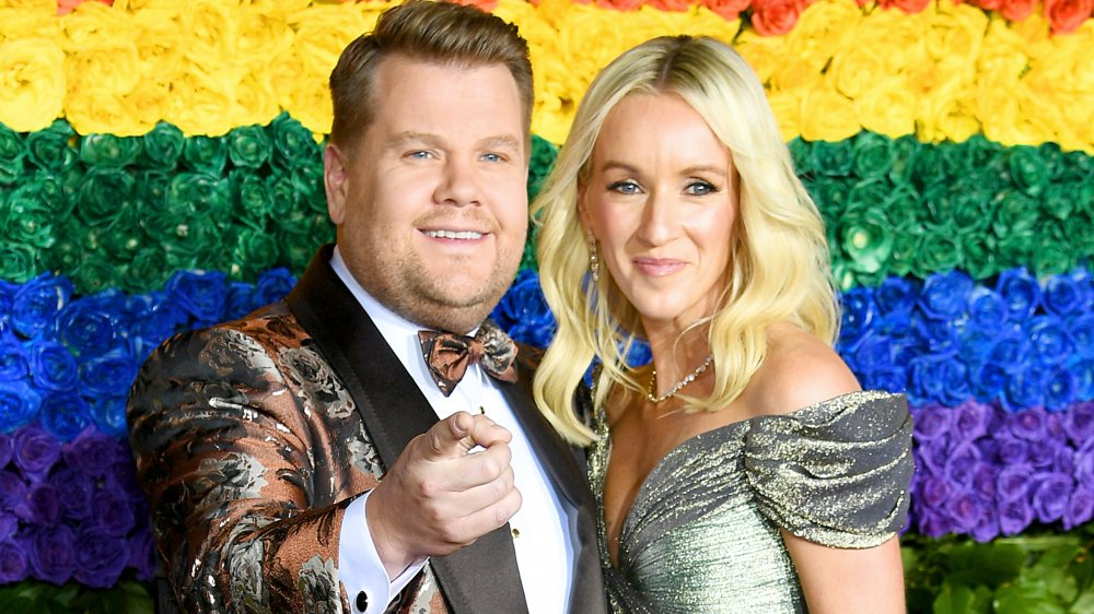 James Corden and Julia Carey