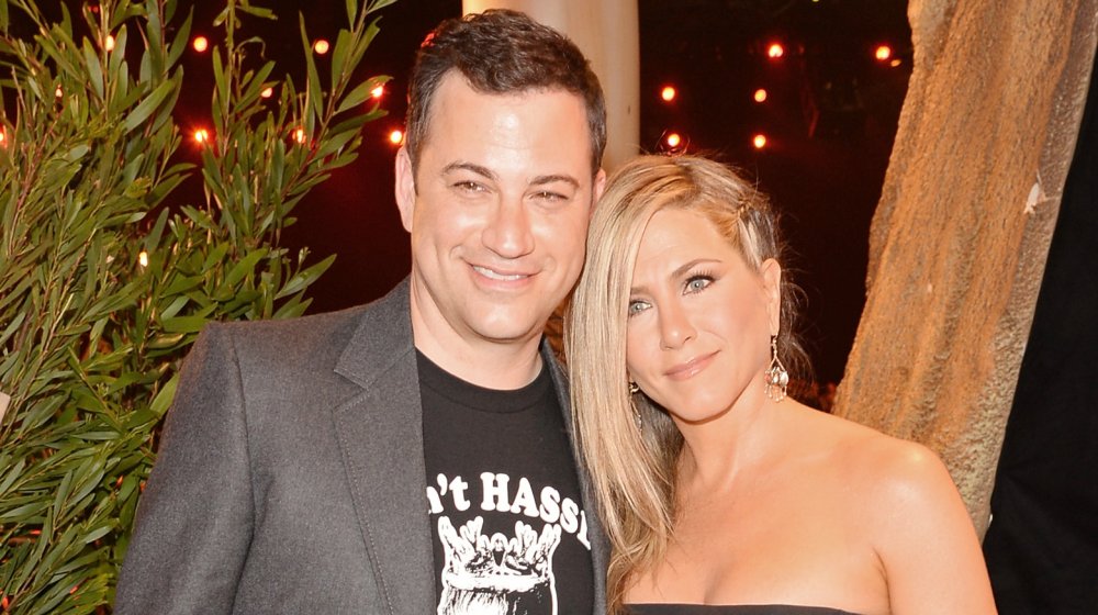 Jimmy Kimmel and Jennifer Aniston