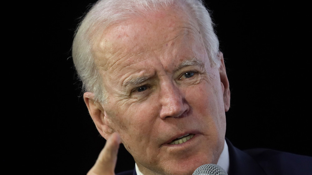 Joe Biden pointing while speaking