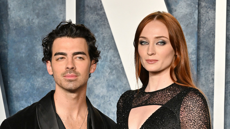 Joe Jonas and Sophie Turner on Vanity Fair Red Carpet