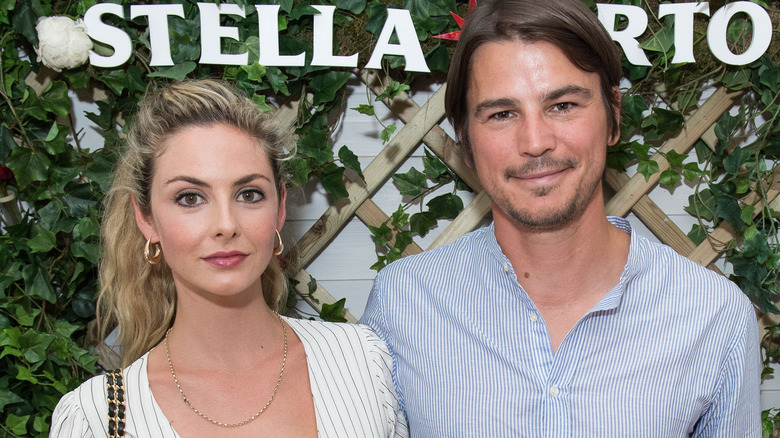 Tamsin Egerton and Josh Hartnett smiling for camera