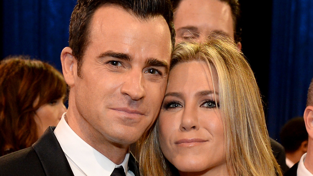 Justin Theroux and Jennifer Aniston at an event
