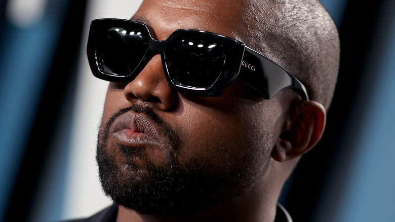 Kanye West wearing sunglasses