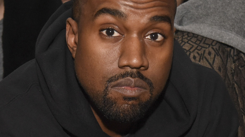 Kanye West looking at the camera