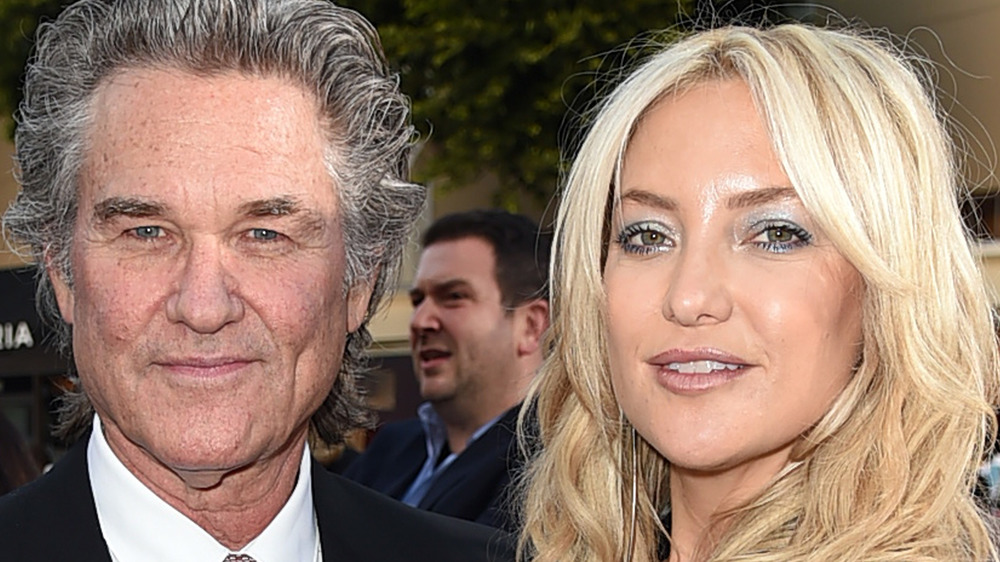 Kate Hudson with stepfather Kurt Russell