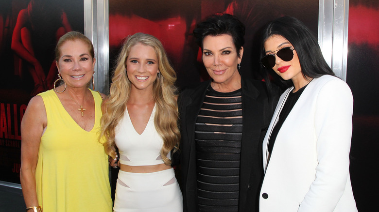 Kathie Lee Gifford and her daughter Cassidy pose with Kris and Kylie Jenner