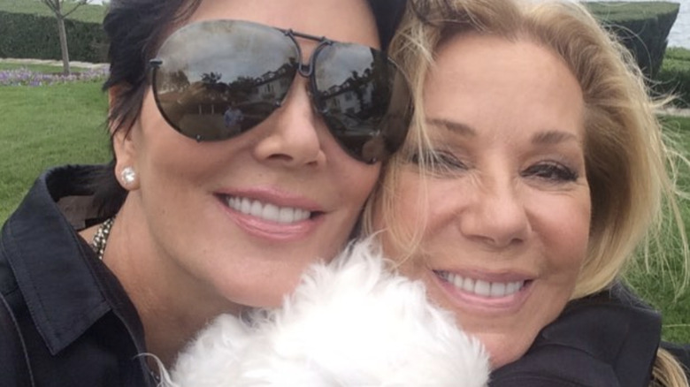 Kathie Lee Gifford and Kris Jenner smiling