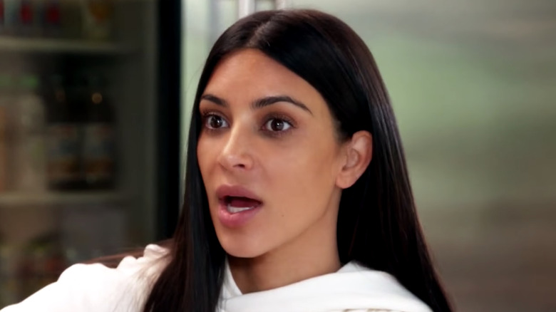 Kim Kardashian looking shocked