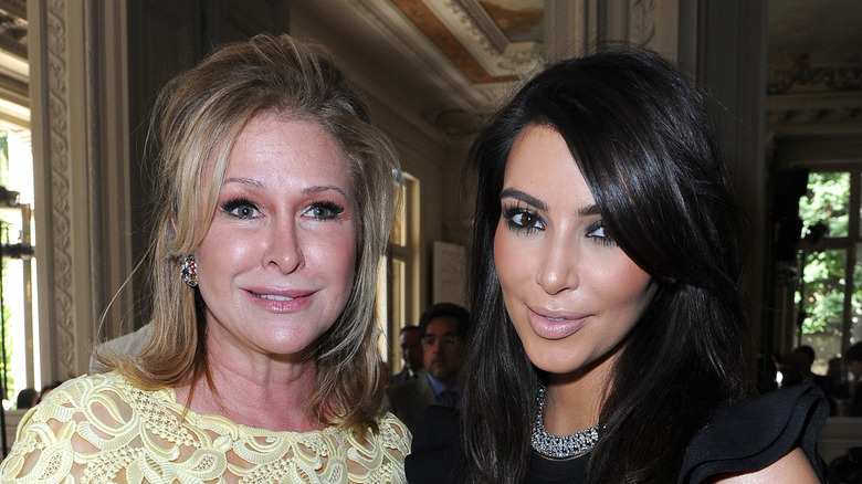 Kathy Hilton and Kim Kardashian posing