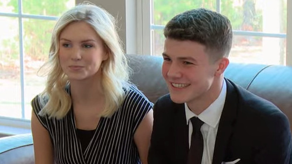 Katie Bates and Travis Clark sitting