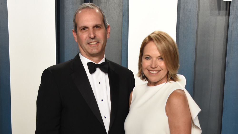 John Molner and Katie Couric at the Vanity Fair Oscar Party