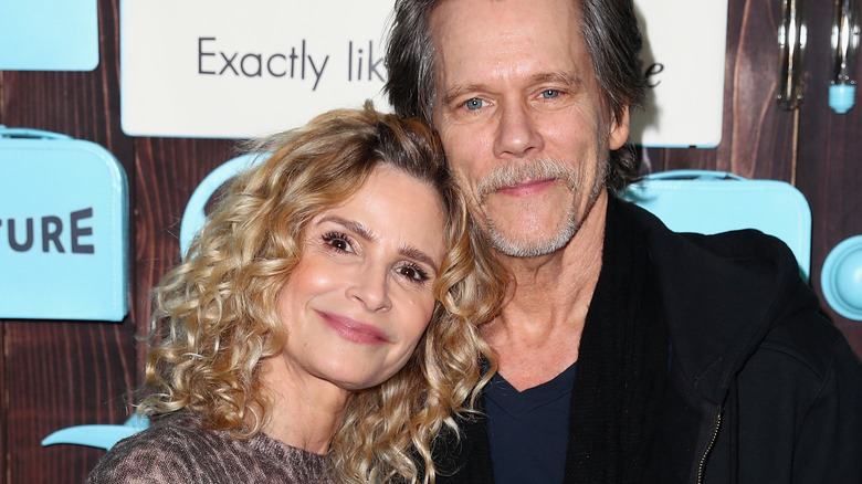 Kyra Sedgwick and Kevin Bacon smiling