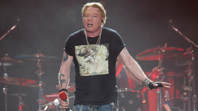 Axl Rose performing