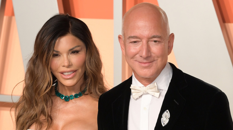 Lauren Sánchez Bezos and Jeff Bezos at Vanity Fair Party