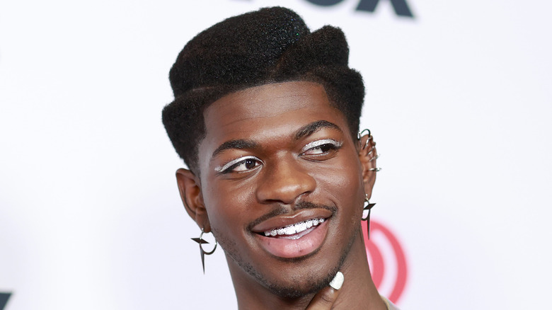 Lil Nas X wearing makeup