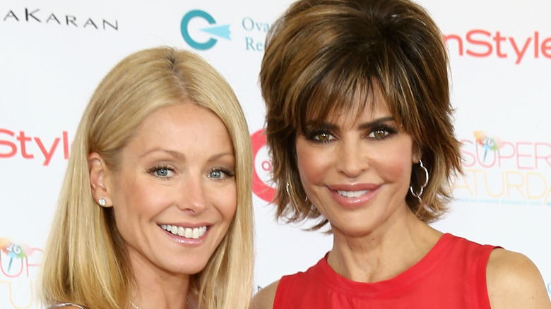 Kelly Ripa and Lisa Rinna smiling