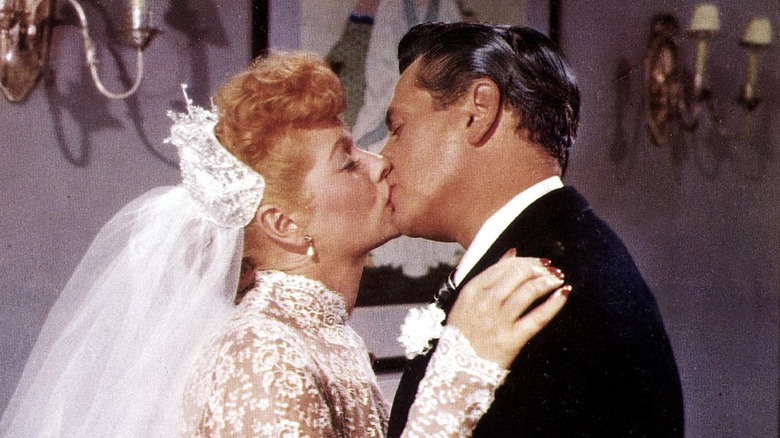 Lucille Ball, Desi Arnaz kissing