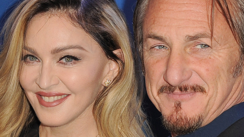 Madonna and Sean Penn pose at Haiti fundraiser