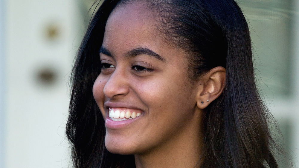 Malia Obama smiling at a White House event