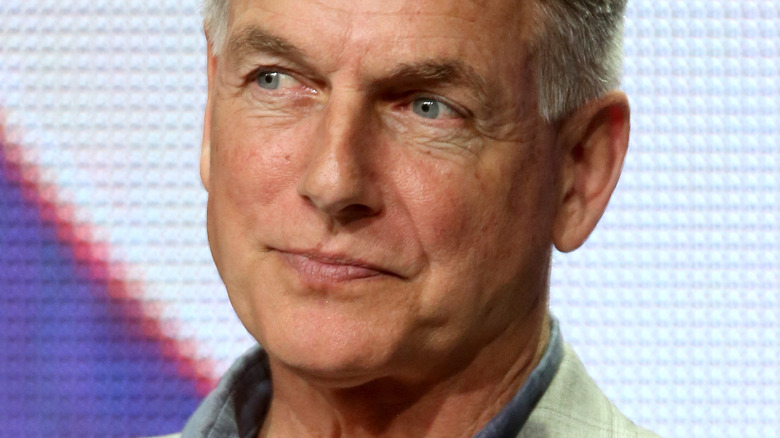 Mark Harmon staring