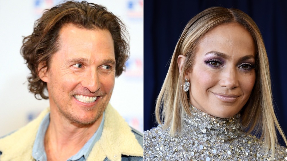 Matthew McConaughey, Jennifer Lopez smiling