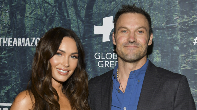 Megan Fox and Brian Austin Green posing