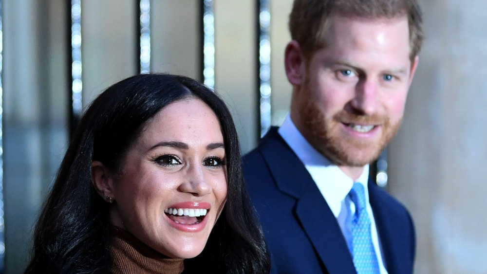 Meghan Markle and Prince Harry smiling