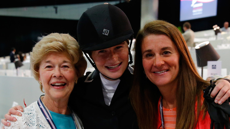 Melinda Gates with her daughter and mother