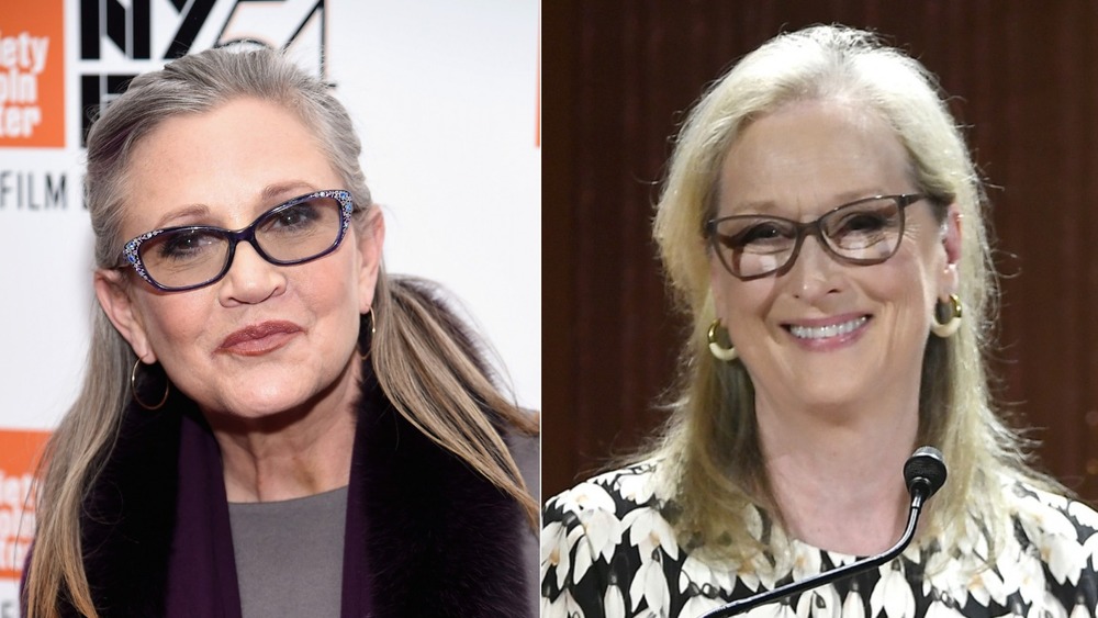 Meryl Streep and Carrie Fisher on the red carpet