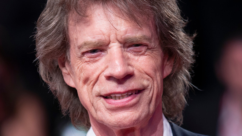 Mick Jagger on a red carpet