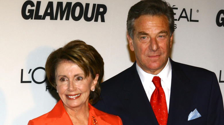 Nancy and Paul Pelosi, smiling