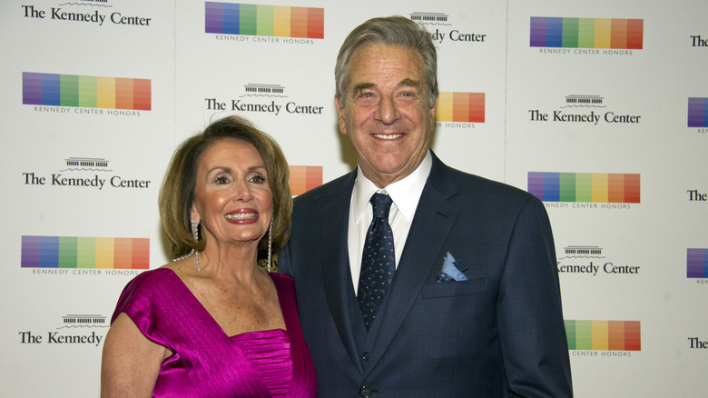 Nancy and Paul Pelosi, smiling