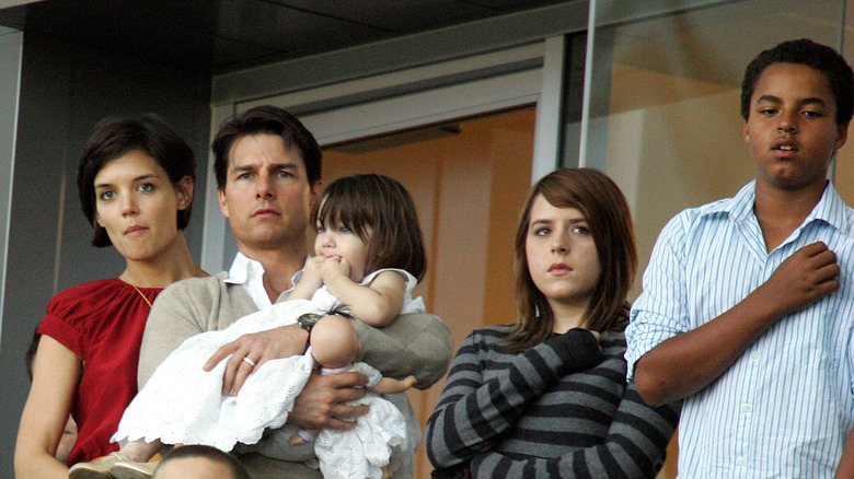 Tom Cruise and Katie Holmes with Suri, Isabella, and Connor.
