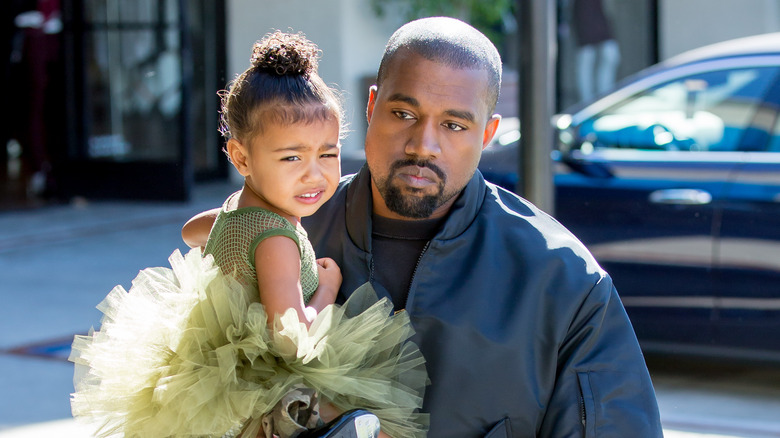 North West Dressed as Dad Kanye for Halloween 2023