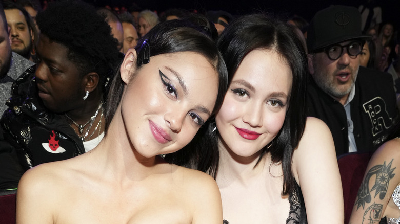 Olivia Rodrigo and Iris Apatow attending the 2022 iHeartRadio Music Awards